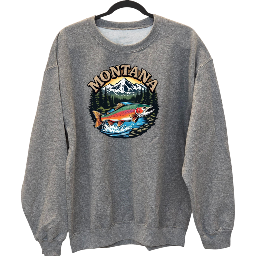 Montana Rainbow Trout - Crewneck Sweatshirt