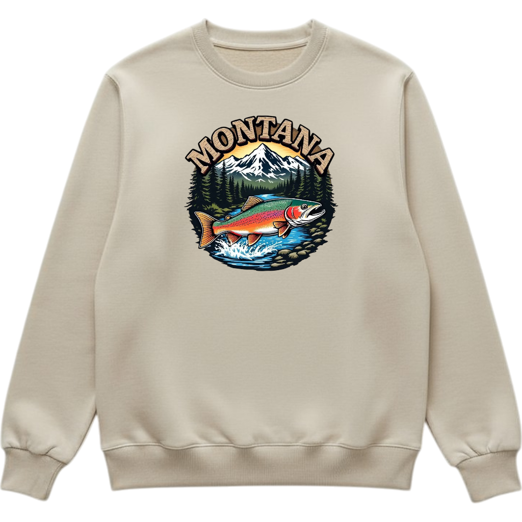 Montana Rainbow Trout - Crewneck Sweatshirt