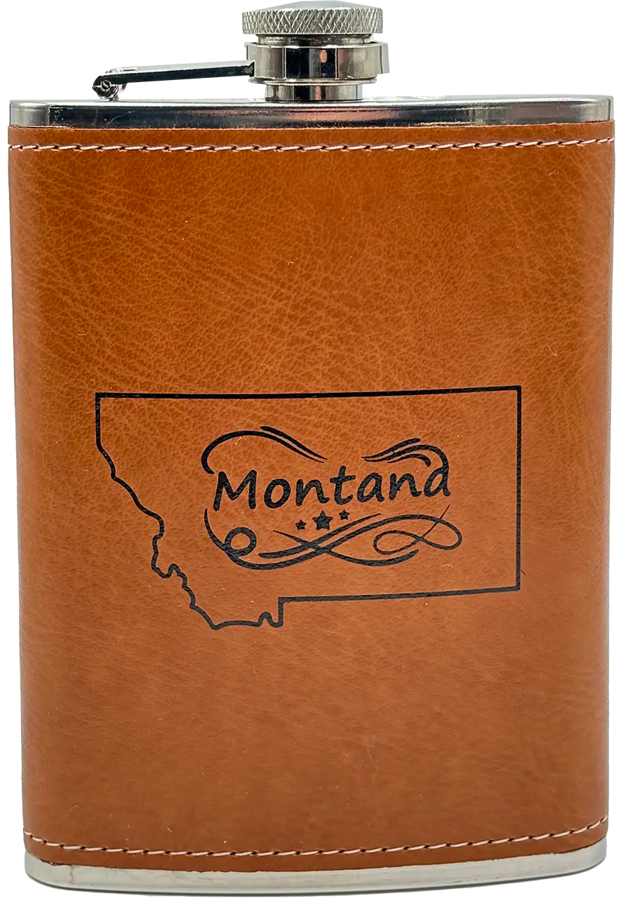 8 oz Montana Stainless Steel Flask