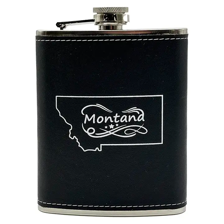 8 oz Montana Stainless Steel Flask