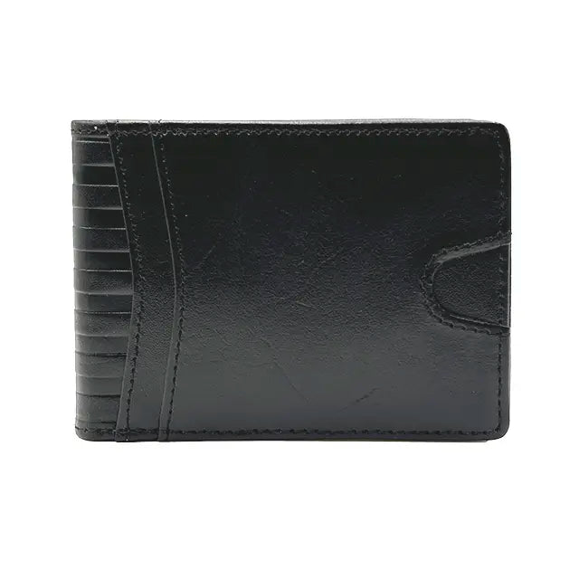 Genuine Leather Wallet with American Flag Design