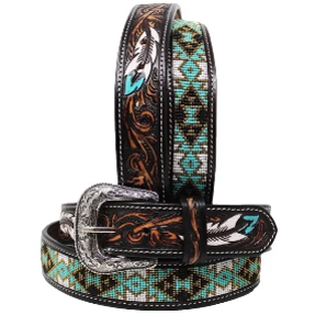 Montana Twist Genuine Leather Belt - The Turquoise Trail Southwest Belt