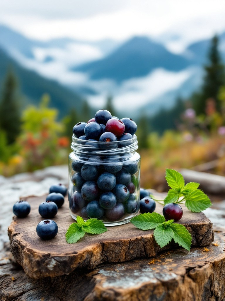 Trailhead Candles - Wild Huckleberry Cylindrical 8mL Glass Hanging Diffuser with Wooden Cap