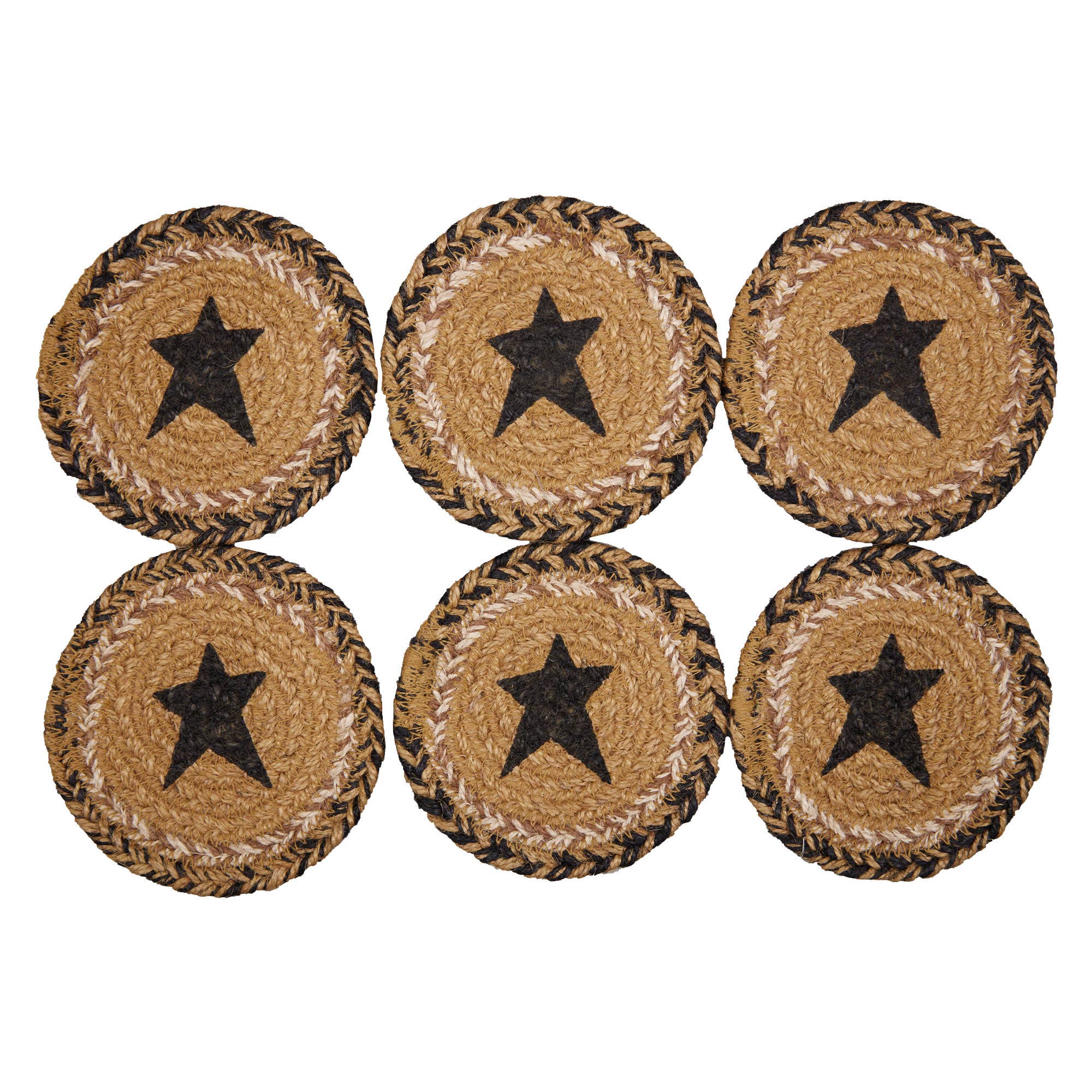 Kettle Grove Jute Coaster Stencil Star