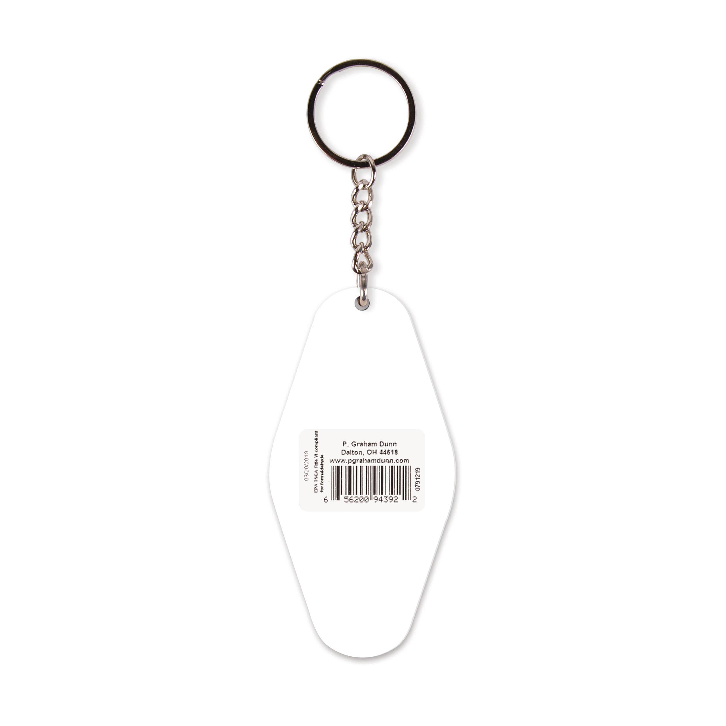 Happy Camper Vintage Engraved Key Chain
