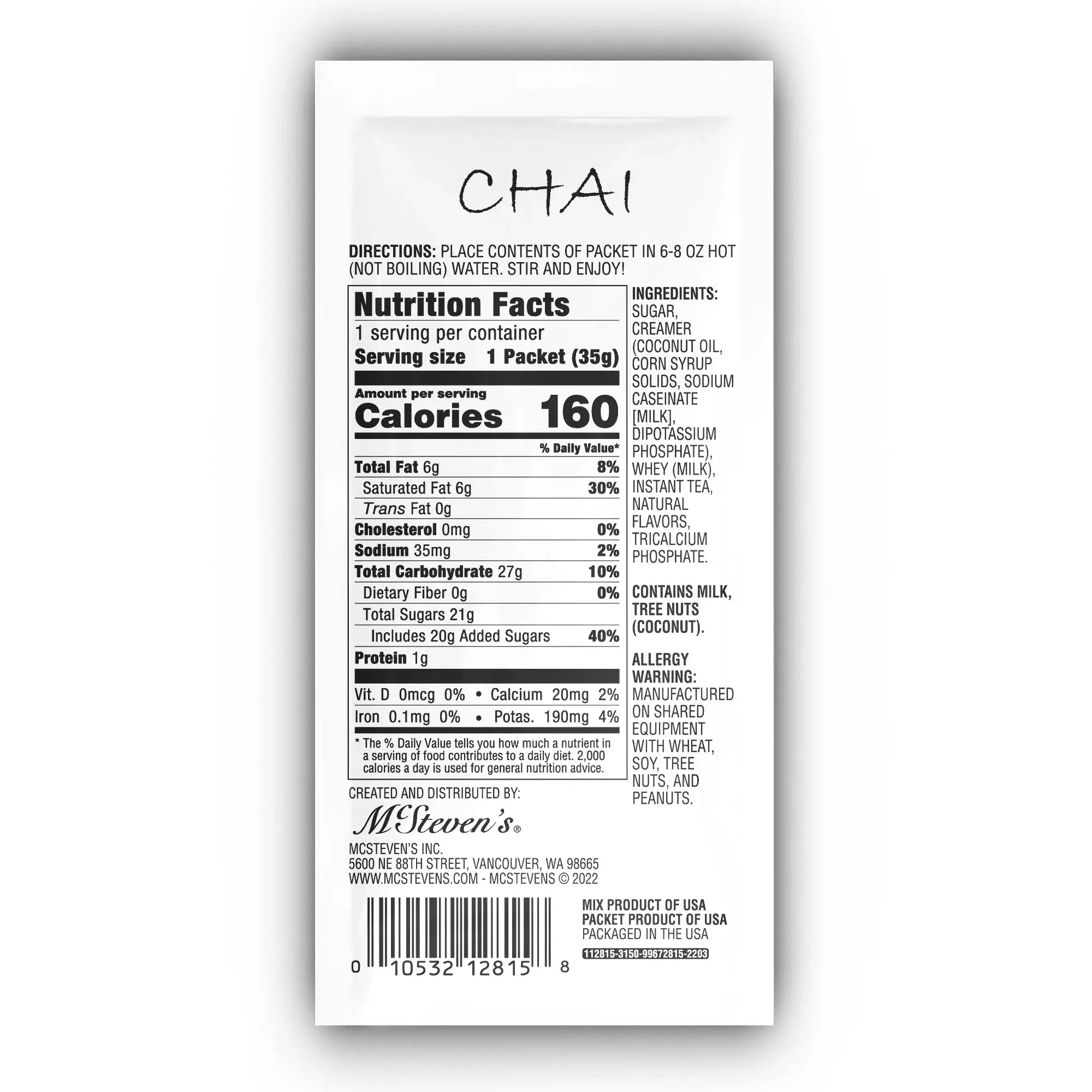 Indian Spiced Chai Tea Latte