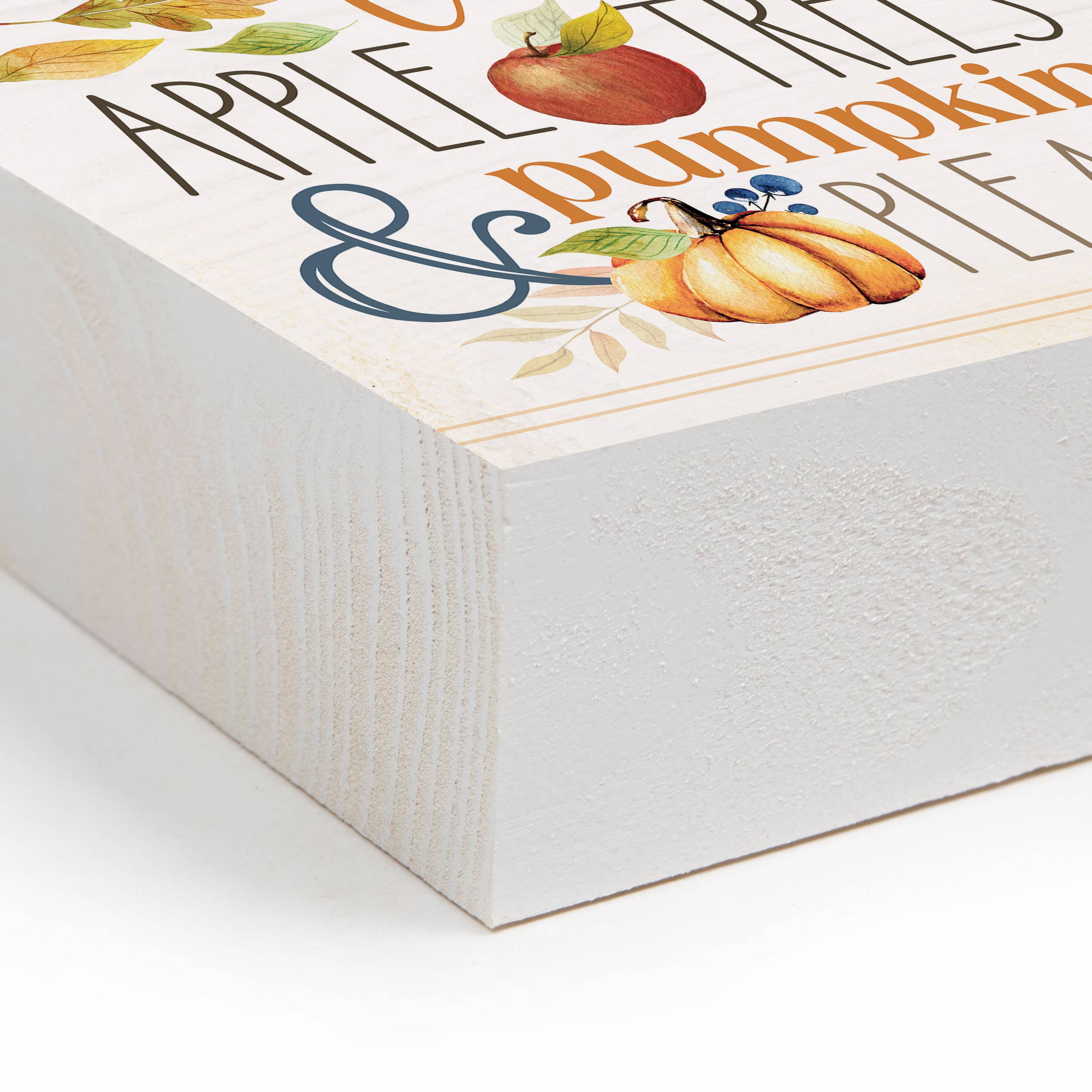 Crunchy Leaves, Apple Trees, and Pumpkins Fall Barnhouse Wood Block Décor