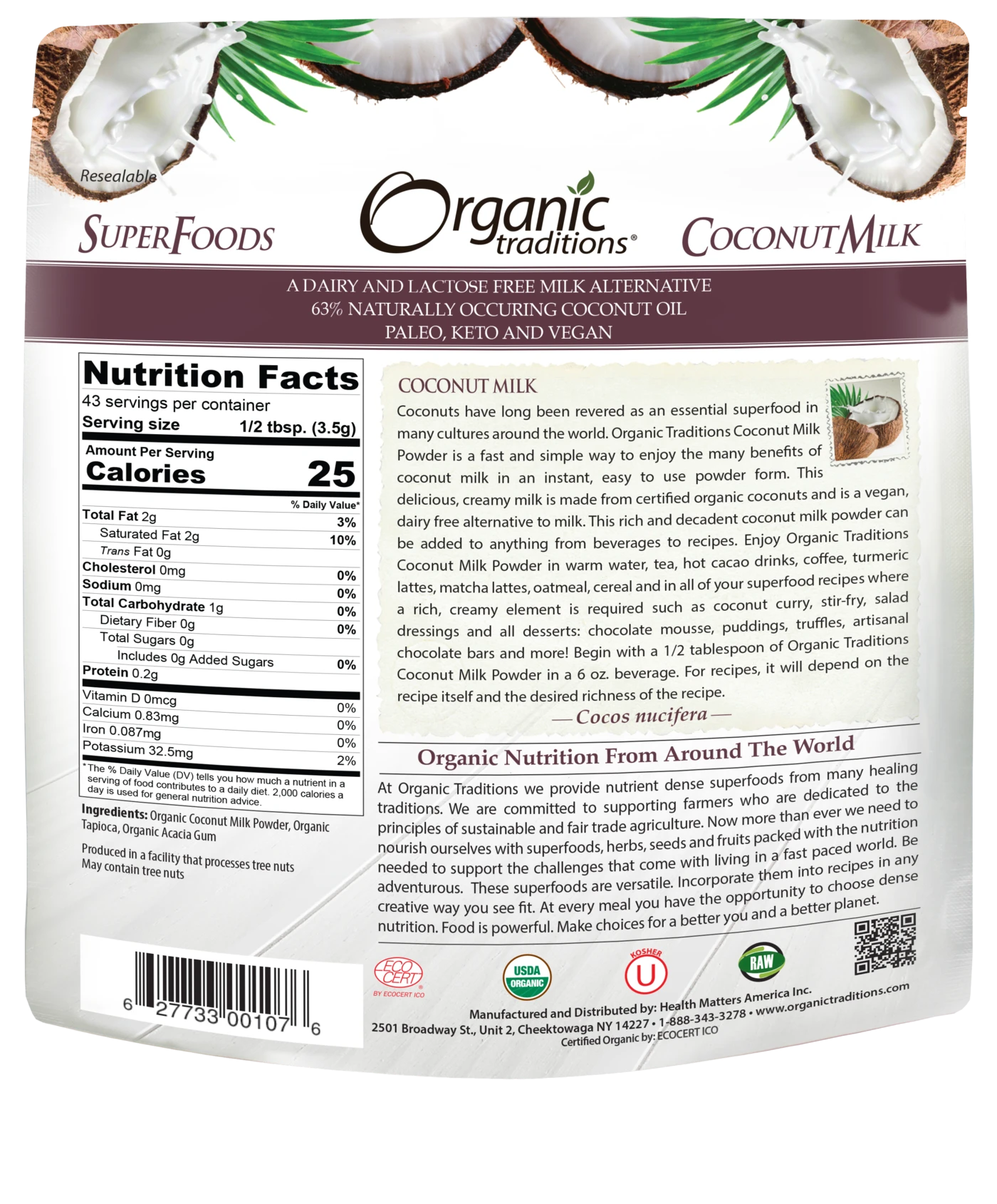 Organic Traditions- Coconut Milk Powder