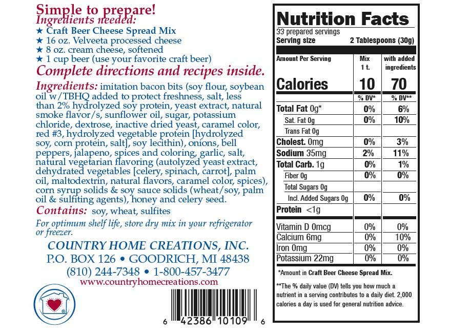 Craft Beer Cheese Spread Mix