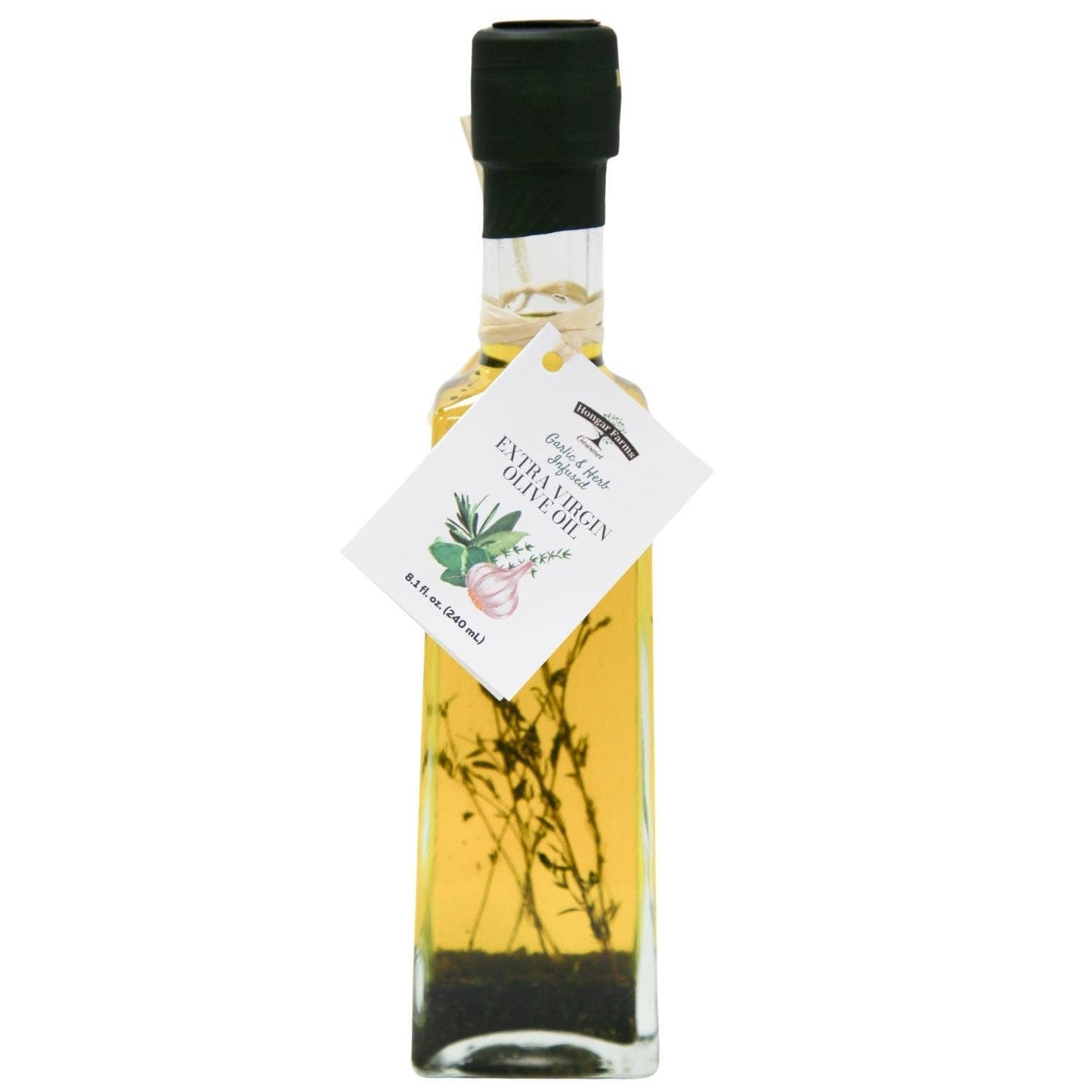 Hongar Farms Garlic and Herb Infused Extra Virgin Olive Oil 8.1 oz