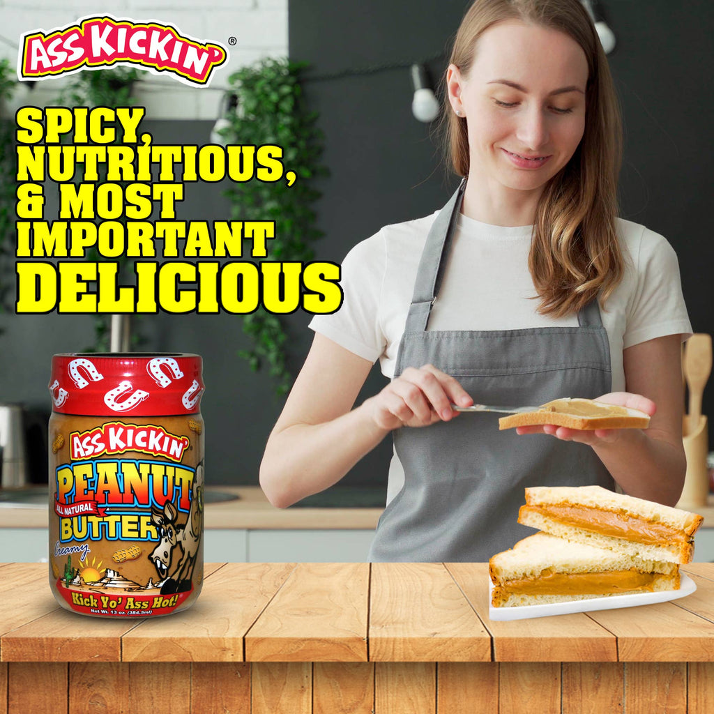 Ass Kickin’ Peanut Butter: 13 oz. Jar
