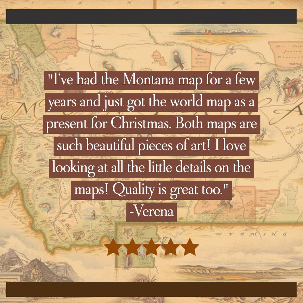 Montana State Map Moose Magnet