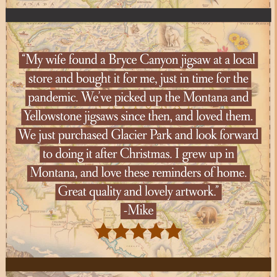 Glacier National Park Map Grizzly Magnet