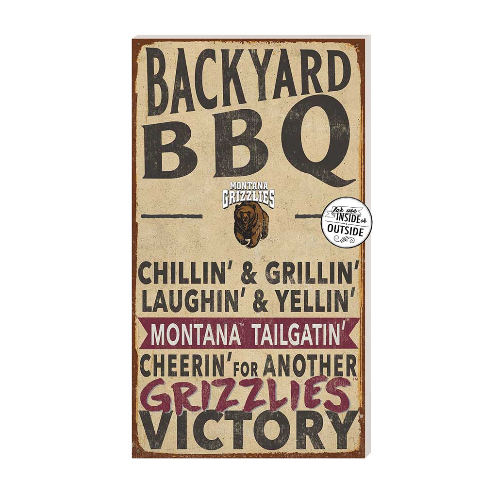 BBQ Montana Grizzlies Yard Sign