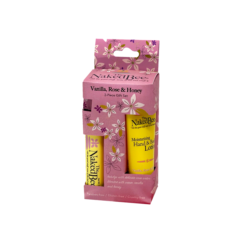 Naked Bee Vanilla Rose Lotion and Lip Balm