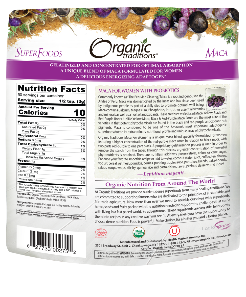 Organic Traditions- Maca for Women