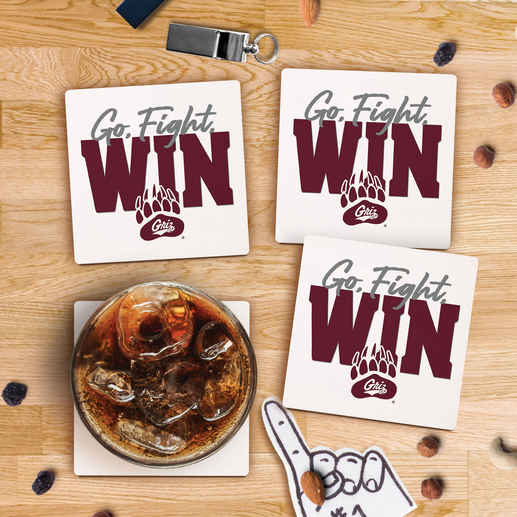 Go Fight Win Montana Grizzlies Coaster