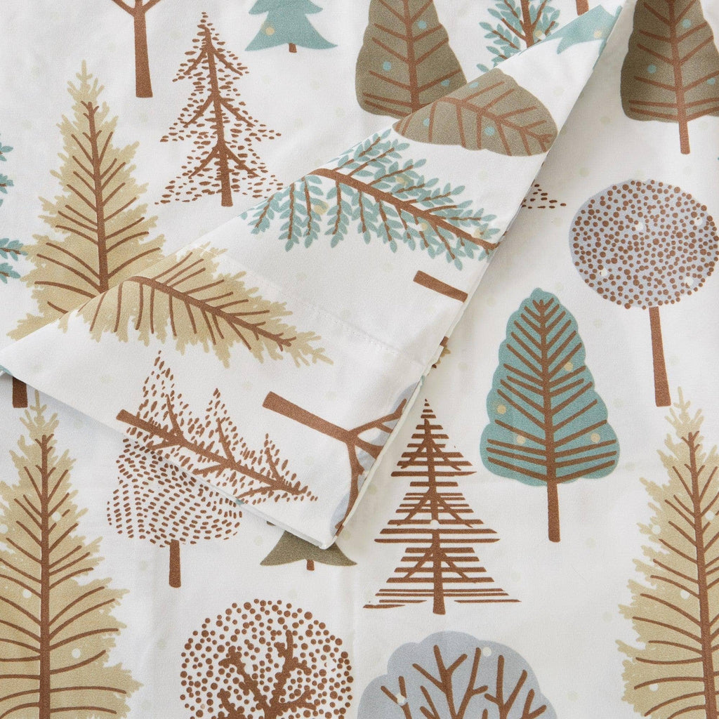 4-Piece Lodge Microfiber Sheet - Mountain Ridge Collection: King / Forest Trail