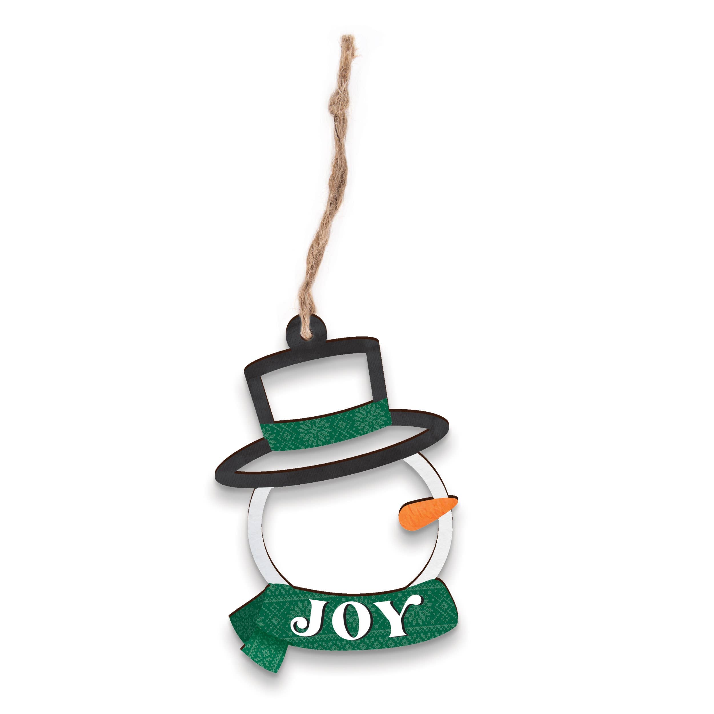 Joy Snowman Cut-Out Ornament