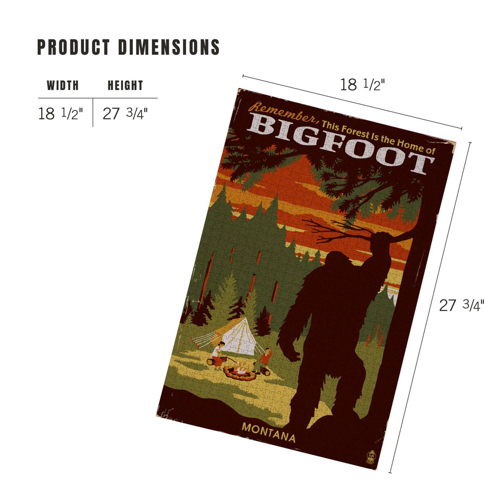 1000 Piece Puzzle Montana, Home of Bigfoot
