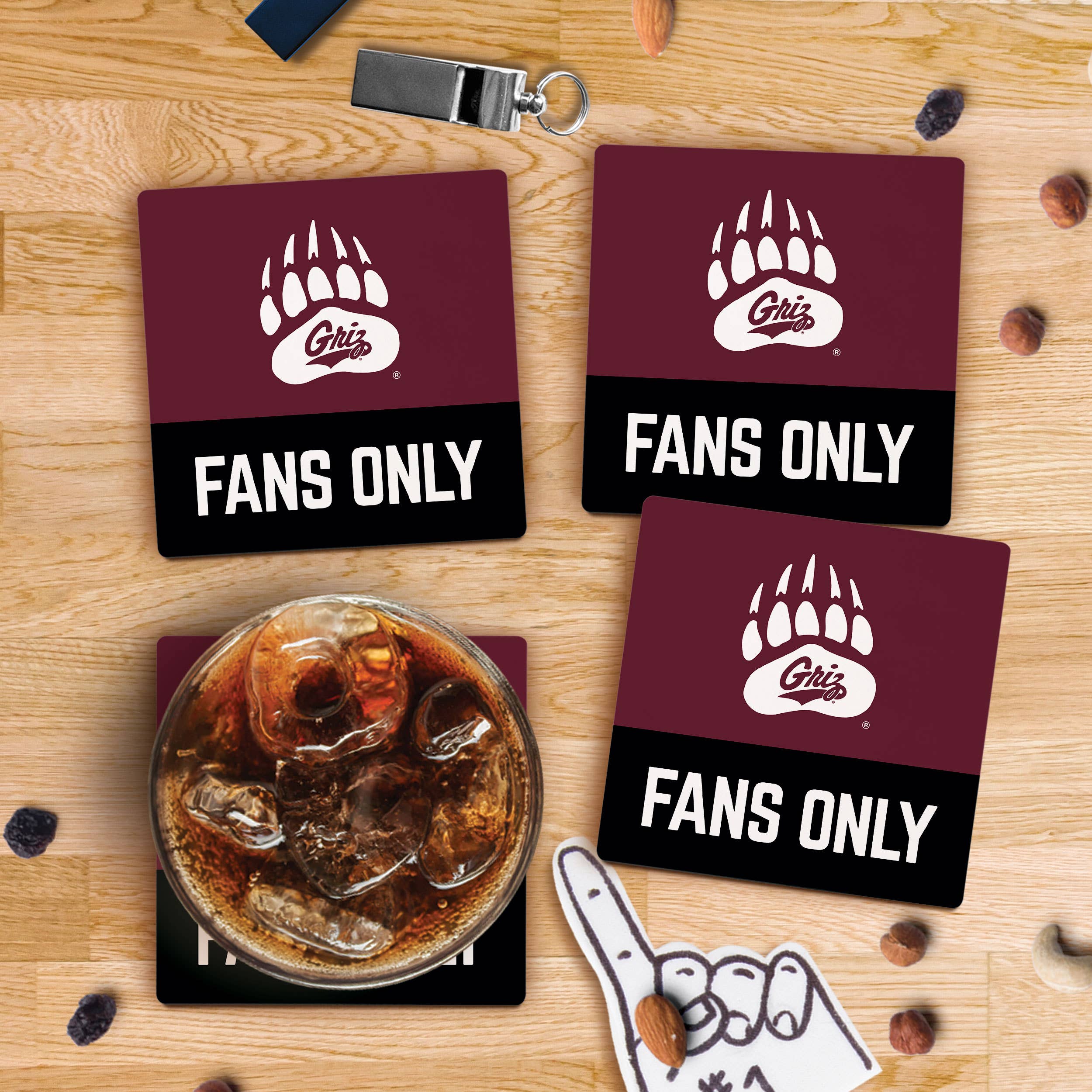 Montana Grizzlies Fans Only Ceramic Coaster