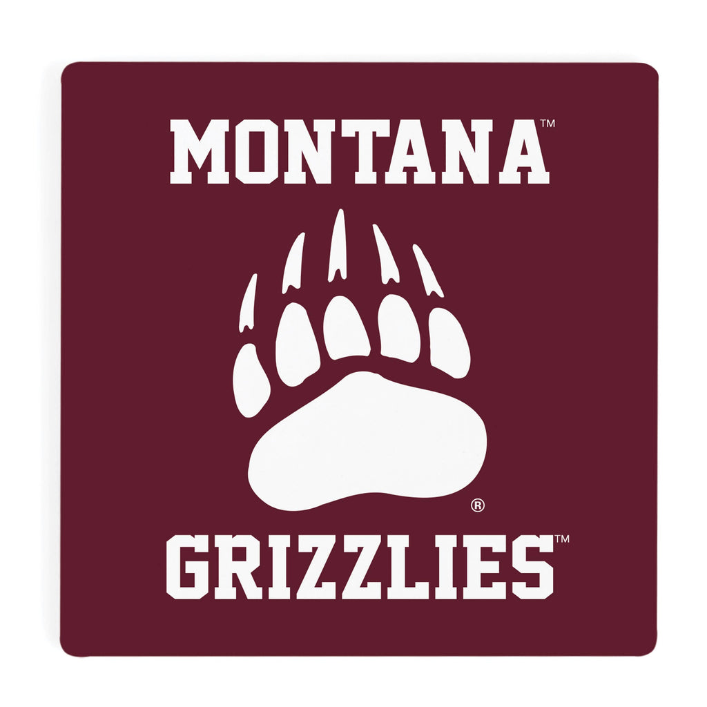 Montana Grizzlies Color Logo Ceramic Coaster