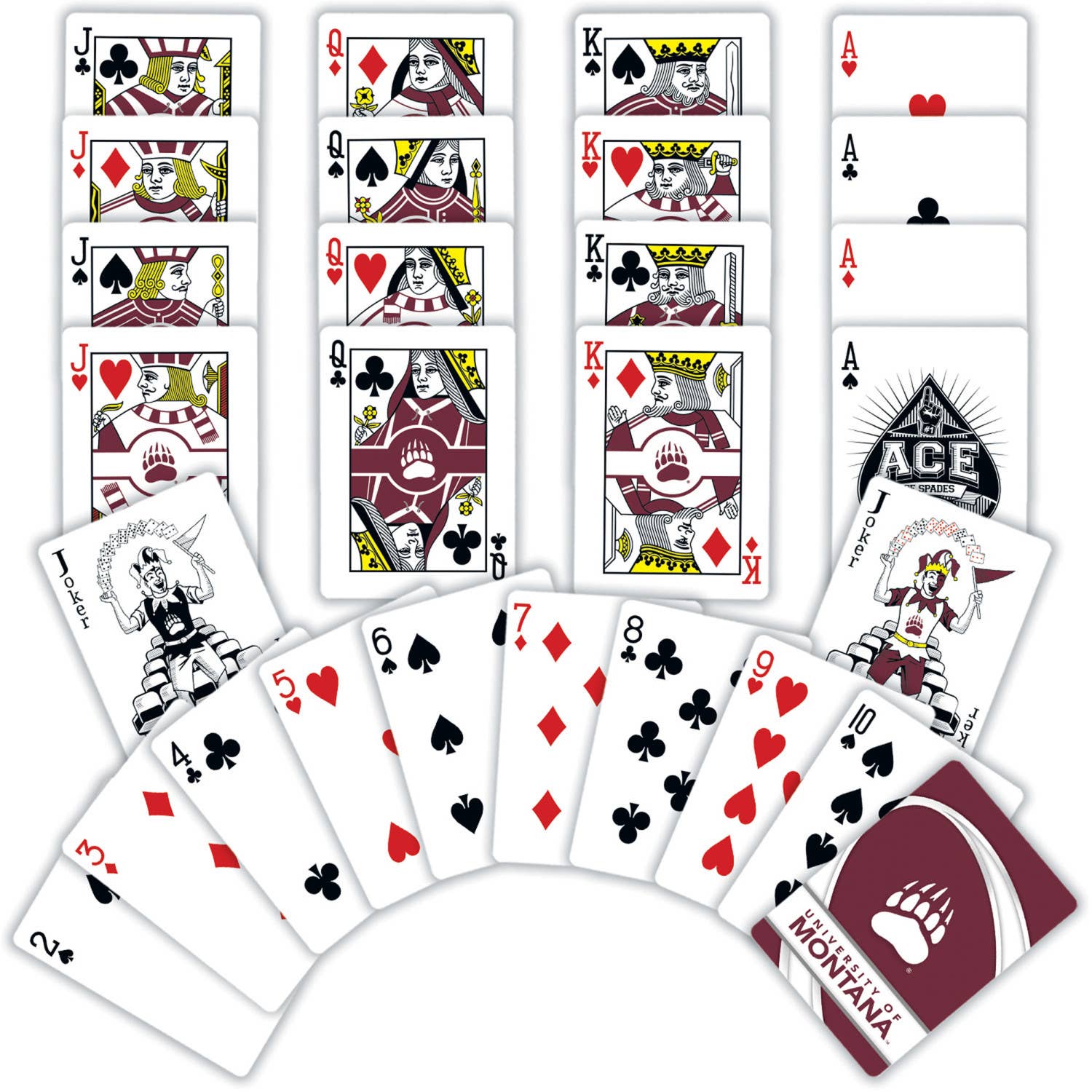 Montana Grizzlies Playing Cards