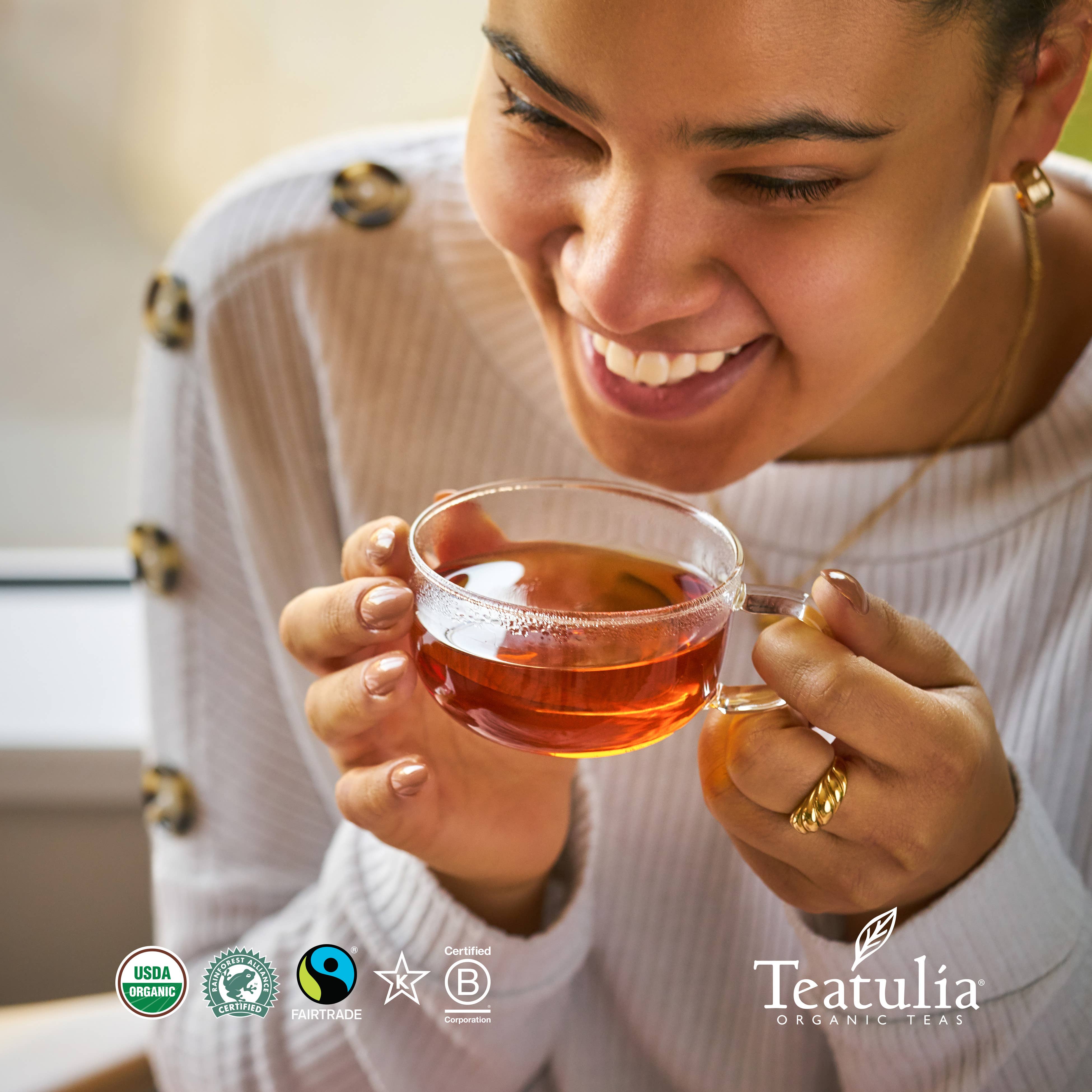 Earl Grey Wrapped Organic Square Tea Bag