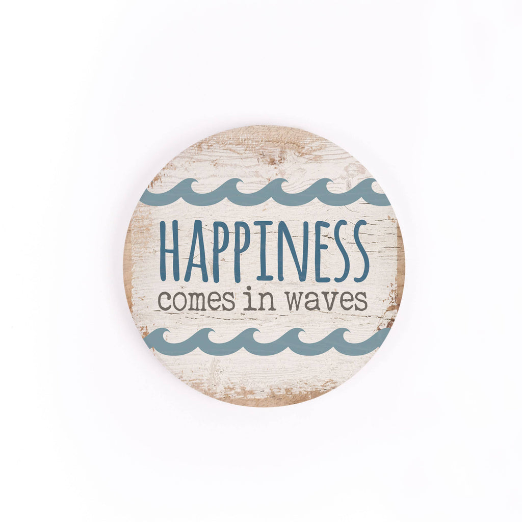 Happiness Comes in Waves Car Coaster