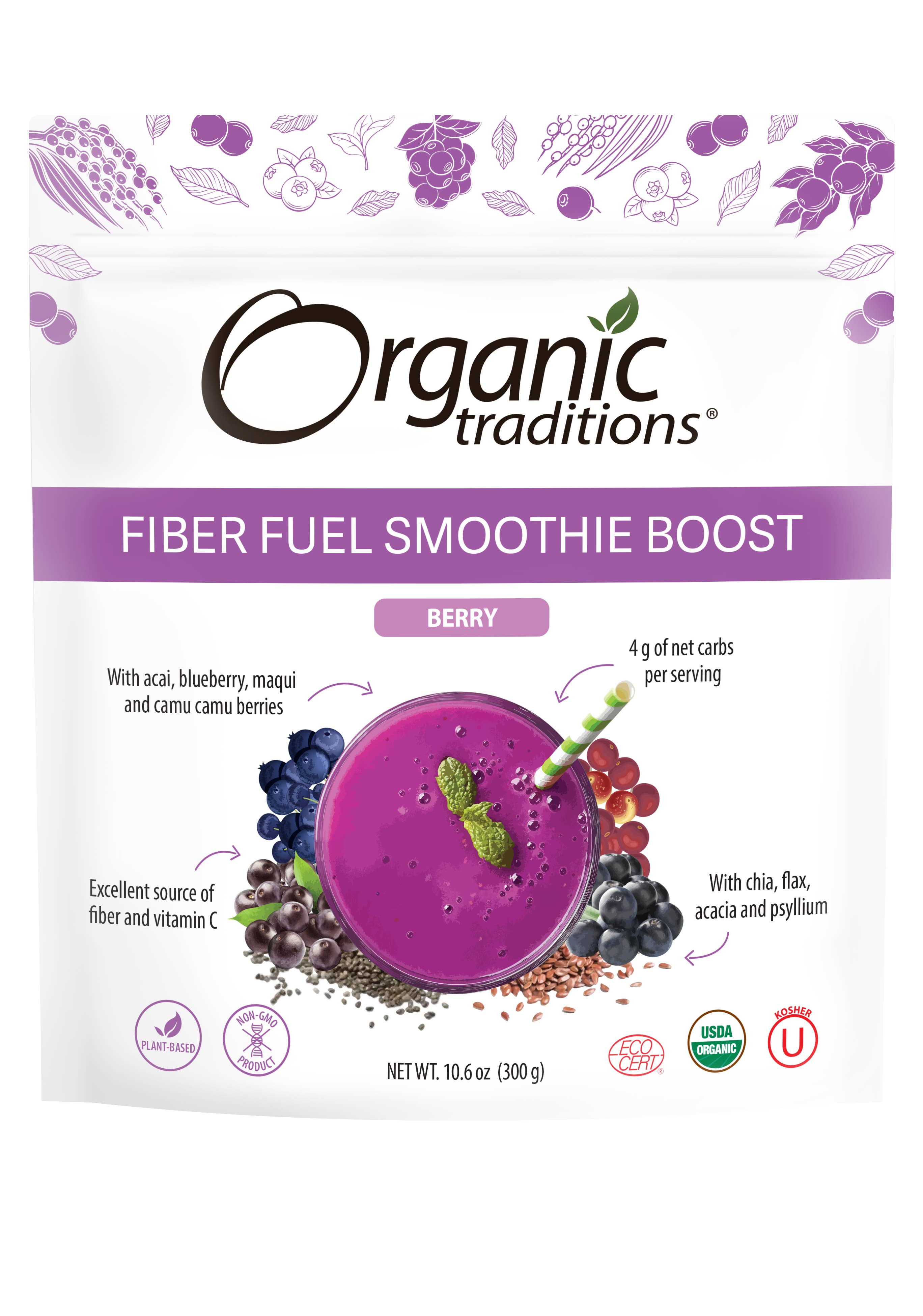 Organic Traditions- Fiber Fuel Smoothie Boost