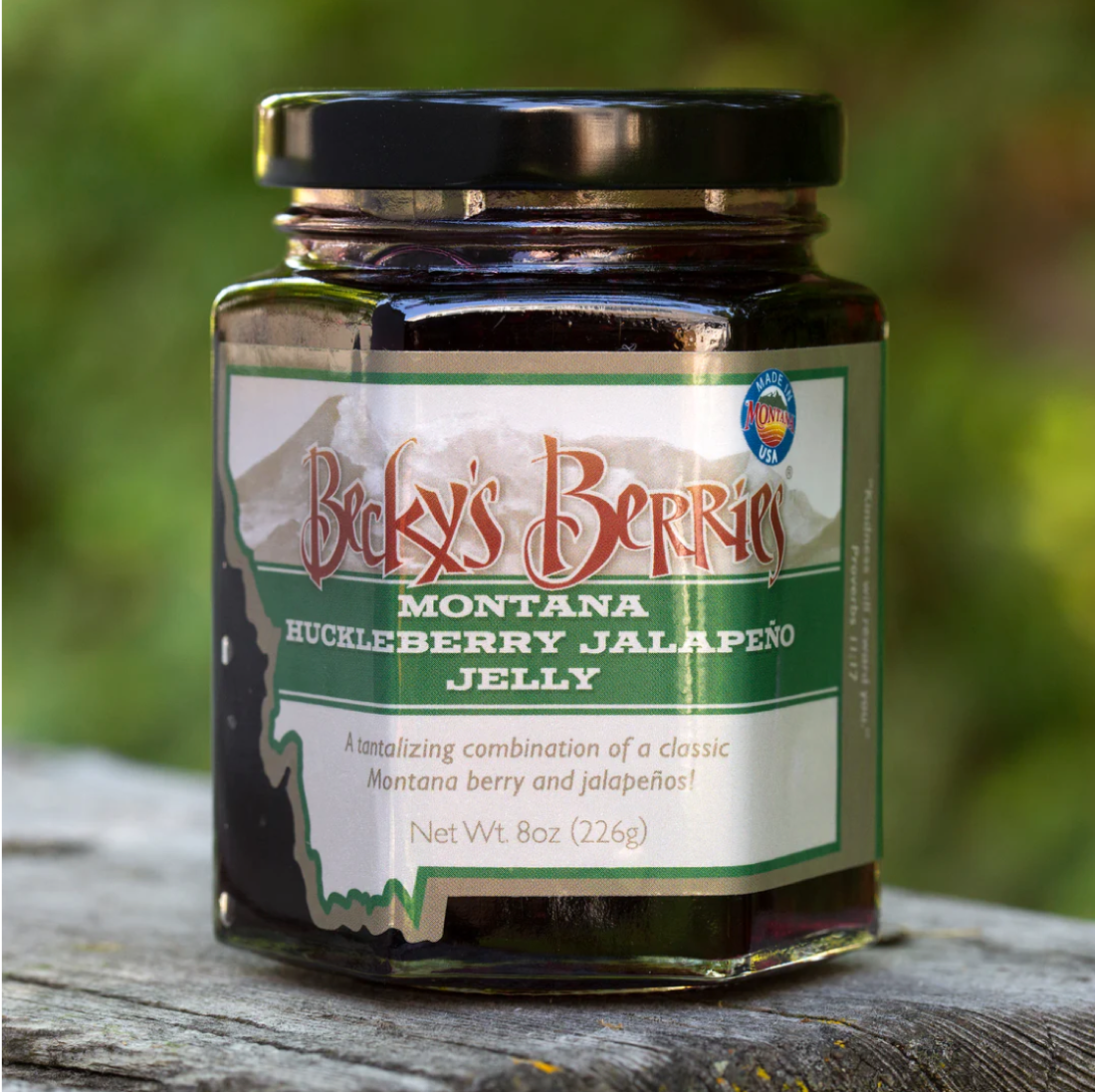 Montana Huckleberry Jalapeno Pepper Jelly: 3oz