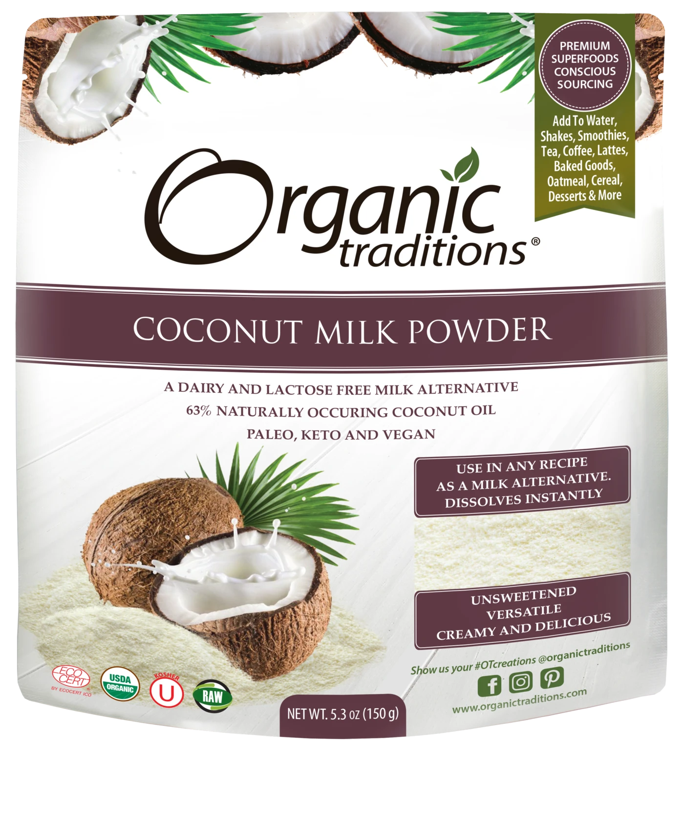 Organic Traditions- Coconut Milk Powder