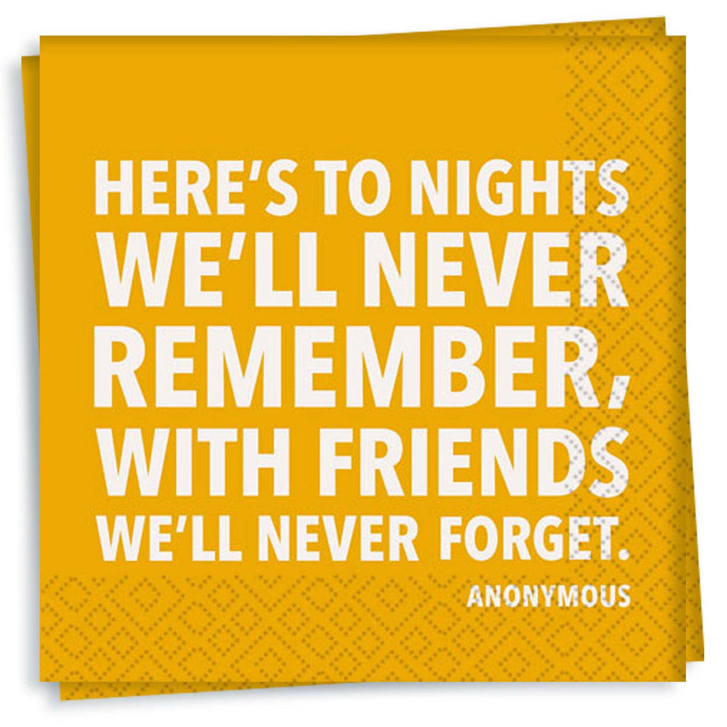 Remember Cocktail Napkin